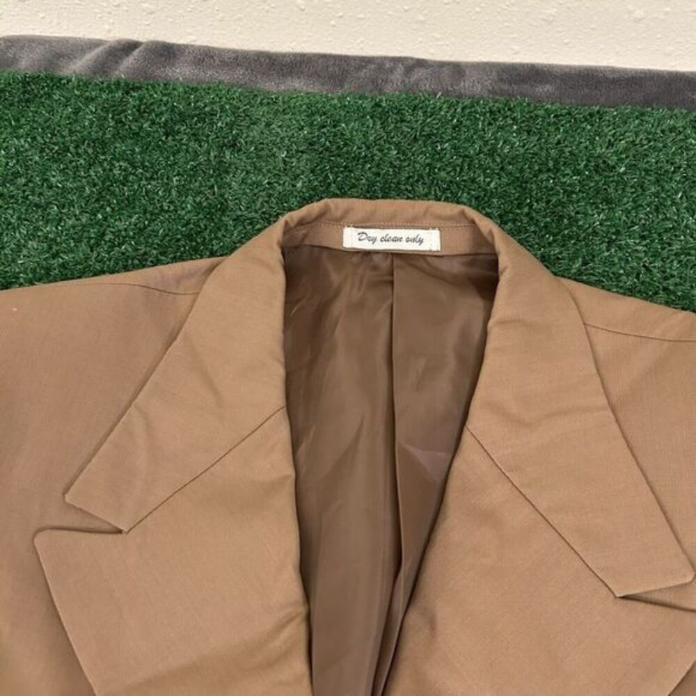 Vabene Blazer Jacket Mens‎ 44R Brown Wool Long Coat Work Formal Outdoor - Picture 4 of 11